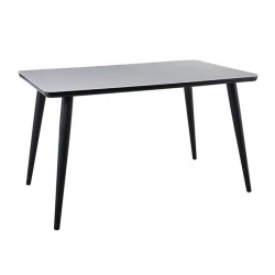 UNION Table 120x70cm Black Paint/Glass White