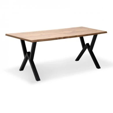 Walter Megapap Mdf/metallic table in acacia color 140x80x75cm.
