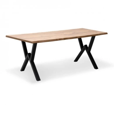 Walter Megapap Mdf/metallic table in acacia color 160x80x75cm.