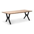 Walter Megapap Mdf/metallic table in acacia color 200x100x75cm.