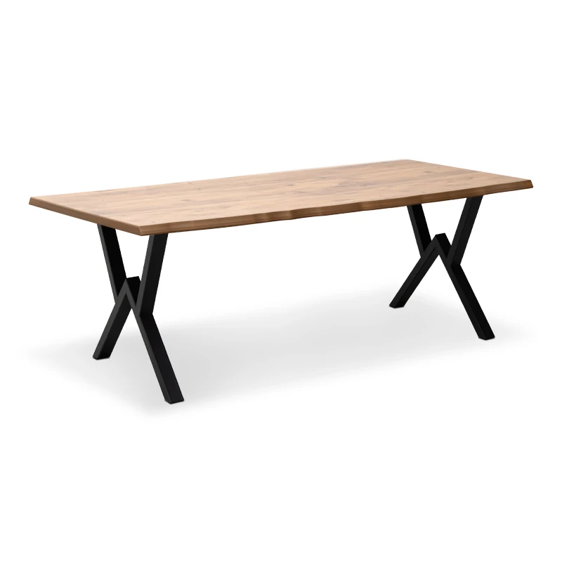Walter Megapap Mdf/metallic table in acacia color 200x100x75cm.
