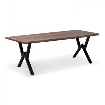 Walter Megapap Mdf/metallic table in walnut color 200x100x75cm.