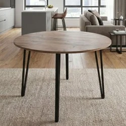 Τραπέζι Zeno Megapap χρώμα ακακίας Ø110x73,5εκ.