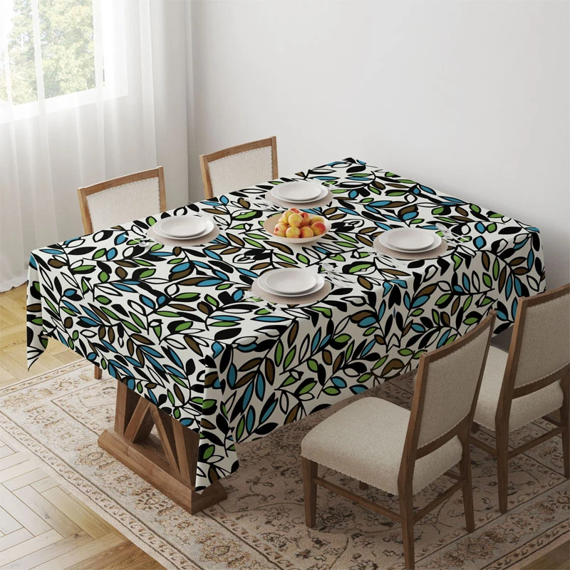 Tablecloth easy clean in multicolor 140x220cm.