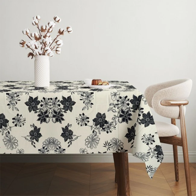 Tablecloth easy clean in multicolor 140x220cm.