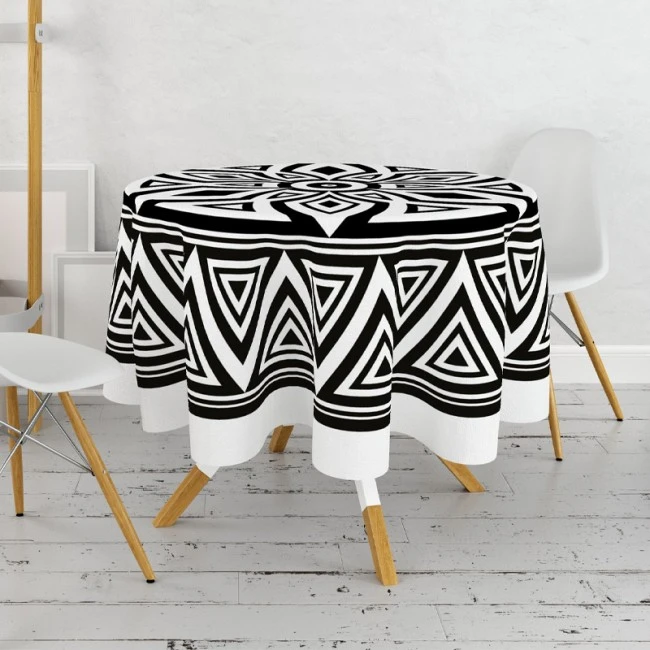 Tablecloth multicolor Ø160cm.