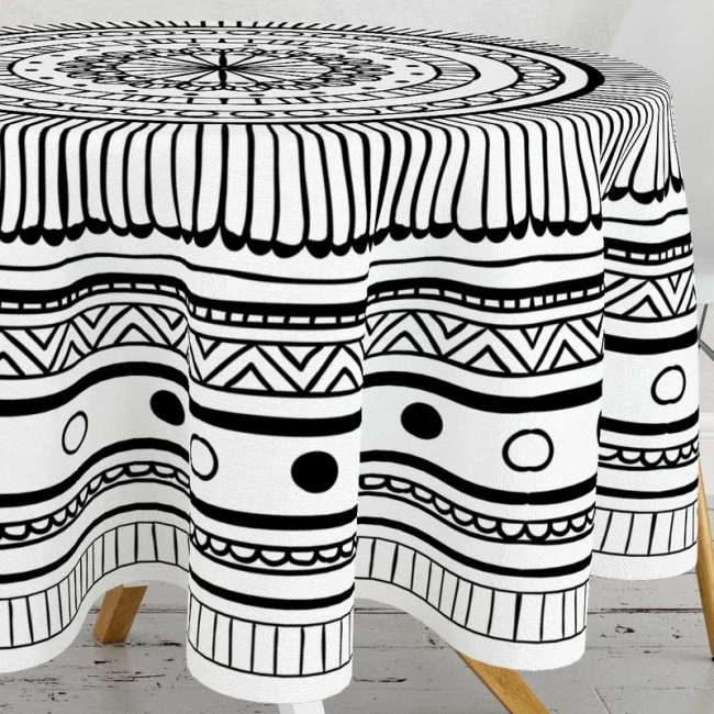 Tablecloth multicolor Ø160cm.