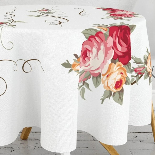 Tablecloth multicolor Ø160cm.