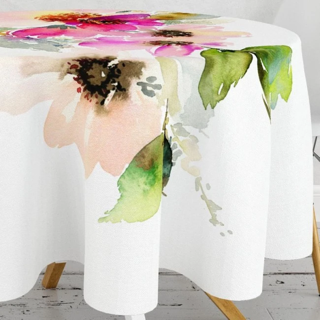 Tablecloth multicolor Ø160cm.