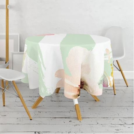 Tablecloth multicolor Ø160cm.
