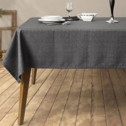 Tablecloth easy clean in anthracite color 150x220cm.