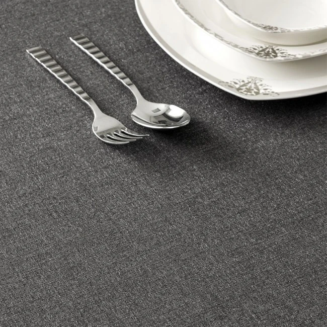 Tablecloth easy clean in anthracite color 150x220cm.