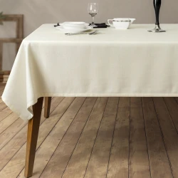 Tablecloth easy clean in ecru color 150x220cm.