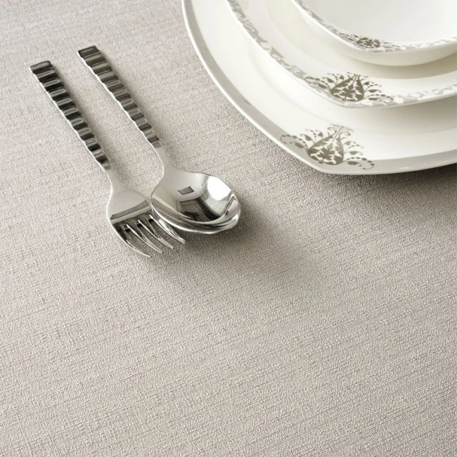 Tablecloth easy clean in grey color 150x220cm.
