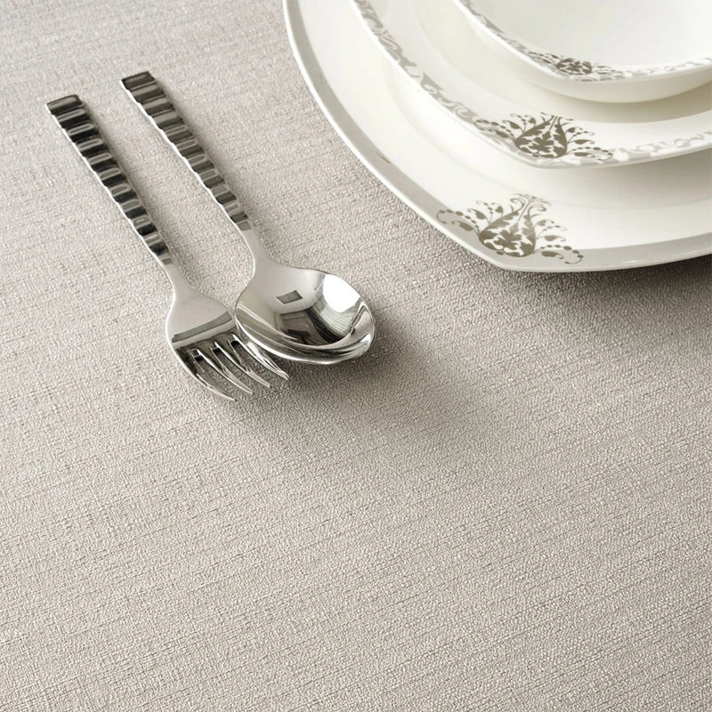 Tablecloth easy clean in grey color 150x220cm.