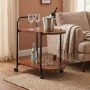 TROLLEY 60x38x65cm Walnut/Metal Black