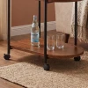 TROLLEY 60x38x65cm Walnut/Metal Black