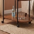 TROLLEY 60x38x65cm Walnut/Metal Black