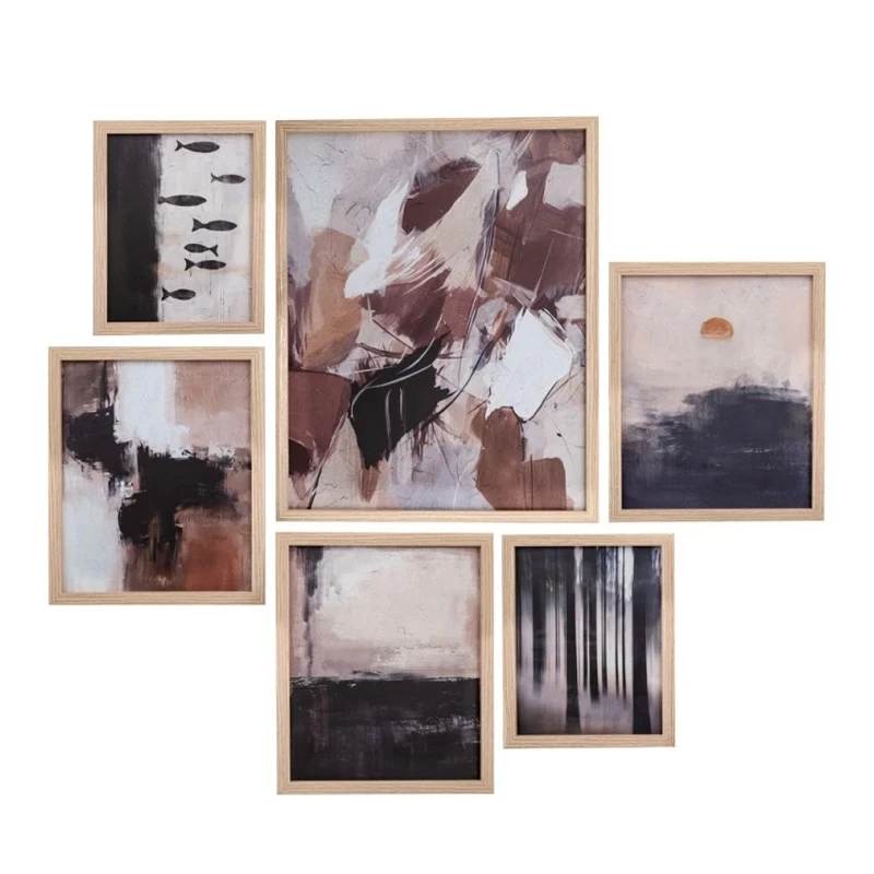 PRINTED PAINTINGS SET 6 WITH VARIOUS SUBJECTS 1Χ(40Χ50) 3Χ(25Χ30) 2Χ(25Χ20) CM