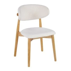 ULTRA Chair Natural, Teddy White Fabric ULTRA Chair Natural, Teddy White Fabric