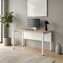 Γραφείο Unit μέταλλο - μελαμίνη χρώμα λευκό - sonoma 120x60x75εκ.