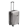 ABS travel suitcase with 4 wheels, grey color (M) 40x24x63cm.