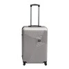 ABS travel suitcase with 4 wheels, grey color (M) 40x24x63cm.