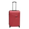 ABS travel suitcase with 4 wheels, red color (L) 45x28x68cm.