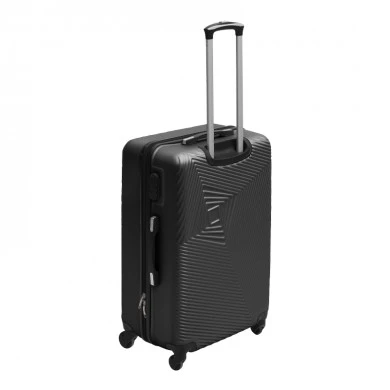 ABS travel suitcase with 4 wheels, black color (L) 45x28x68cm.