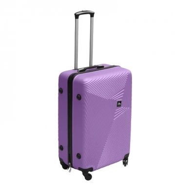 ABS travel suitcase with 4 wheels, purple color (L) 45x28x68cm.
