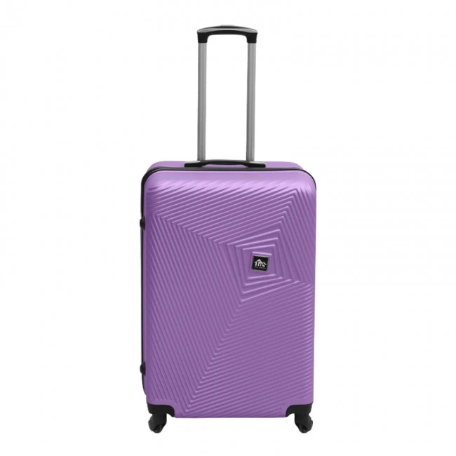 ABS travel suitcase with 4 wheels, purple color (L) 45x28x68cm.