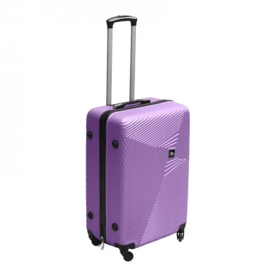 ABS travel suitcase with 4 wheels, rpurple color (M) 40x24x63cm.