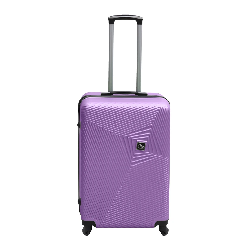 ABS travel suitcase with 4 wheels, rpurple color (M) 40x24x63cm.