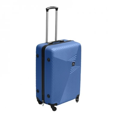 ABS travel suitcase with 4 wheels, blue color (L) 45x28x68cm.