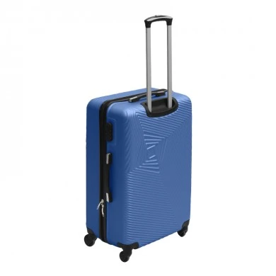 ABS travel suitcase with 4 wheels, blue color (L) 45x28x68cm.
