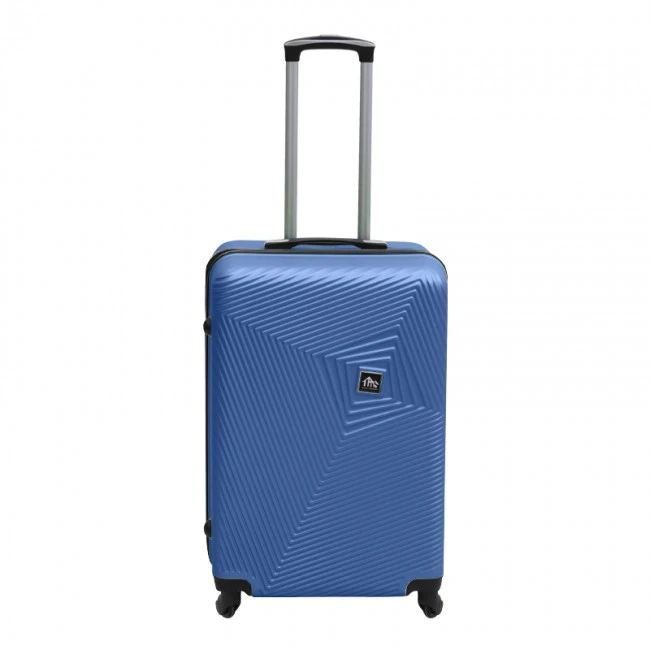 ABS travel suitcase with 4 wheels, blue color (M) 40x24x63cm.