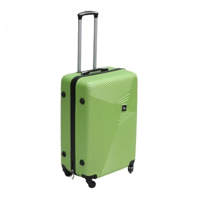 ABS travel suitcase with 4 wheels, green color (L) 45x28x68cm.