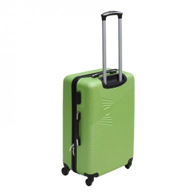 ABS travel suitcase with 4 wheels, green color (M) 40x24x63cm.