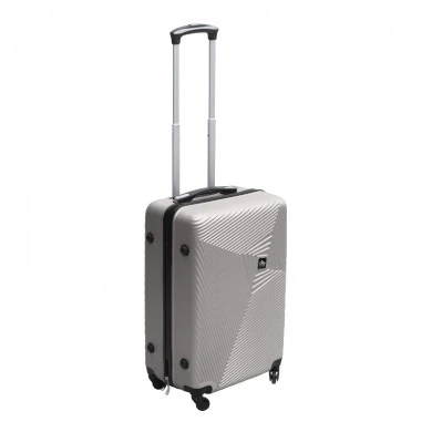 ABS travel suitcase with 4 wheels,grey color (S) 35x20x53cm.