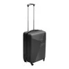 ABS travel suitcase with 4 wheels, black color (S) 35x20x53cm.