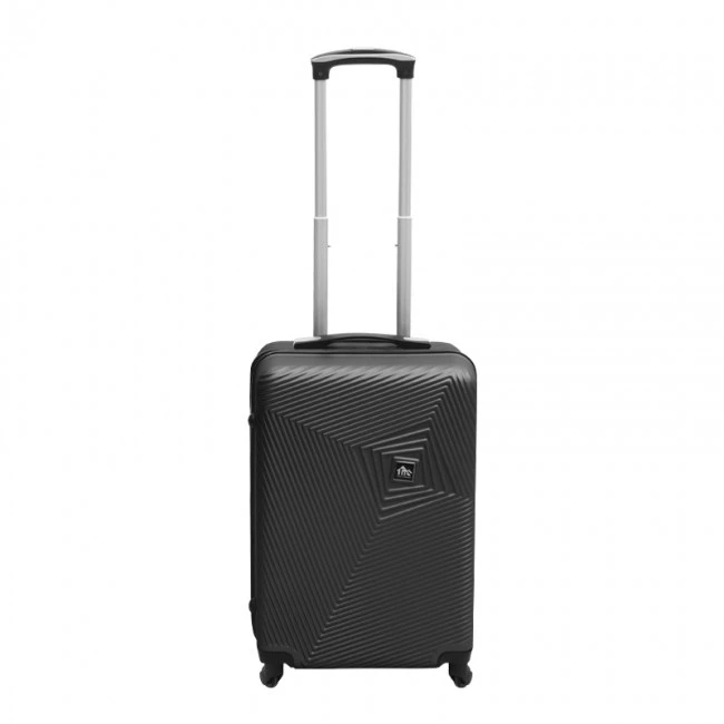 ABS travel suitcase with 4 wheels, black color (S) 35x20x53cm.