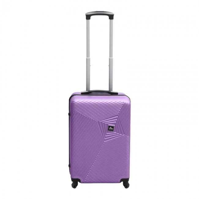 ABS travel suitcase with 4 wheels, purple color (S) 35x20x53cm.
