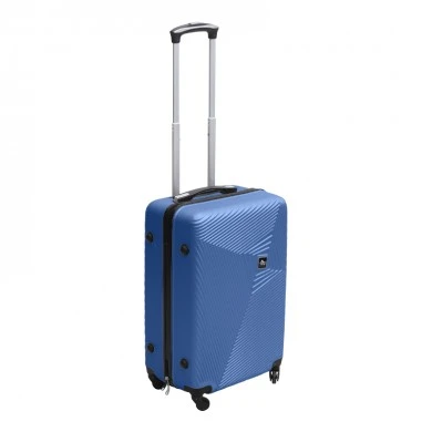 ABS travel suitcase with 4 wheels, blue color (S) 35x20x53cm.