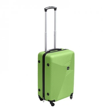 ABS travel suitcase with 4 wheels, green color (S) 35x20x53cm.