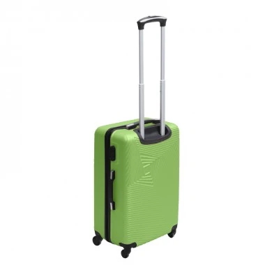 ABS travel suitcase with 4 wheels, green color (S) 35x20x53cm.
