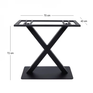 FERRO 70x40cm Steel Base H72cm Black