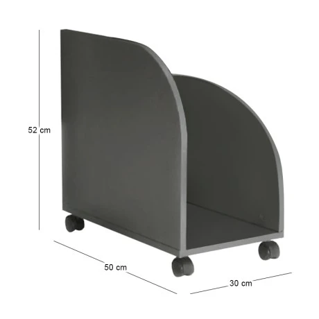 Βάση μονάδας H/Y τροχήλατη χρώμα ανθρακί 50x30x52εκ.
