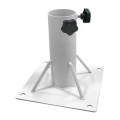 Metal Ground Base for Straw Beach UMBRELLA, White