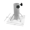 Metal Ground Base for Straw Beach UMBRELLA, White