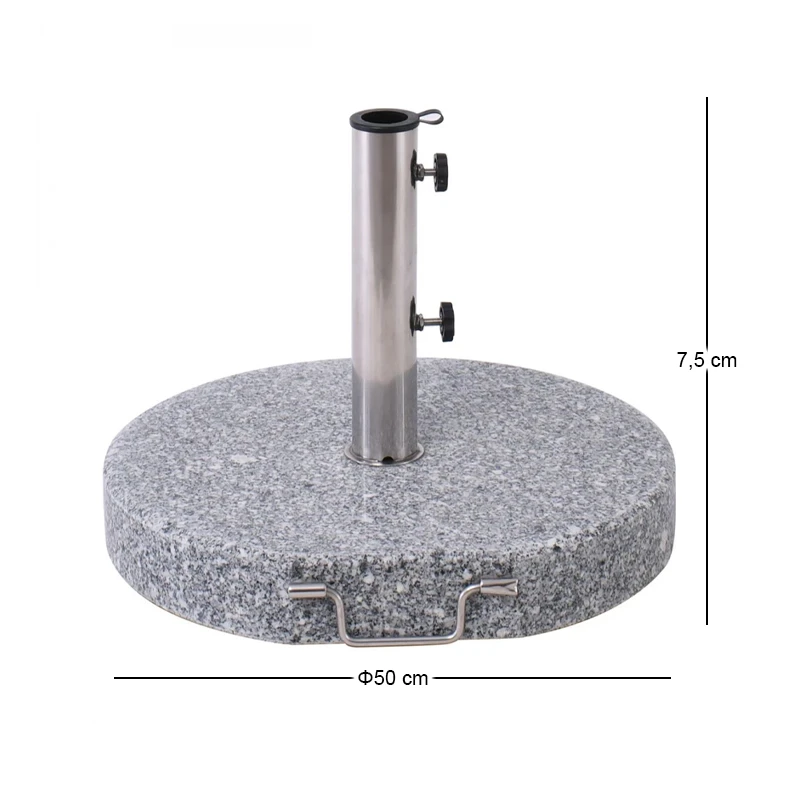 GRANITE Grey Umbrella Base D.50cm/#304 Stainless Steel (40Kg)